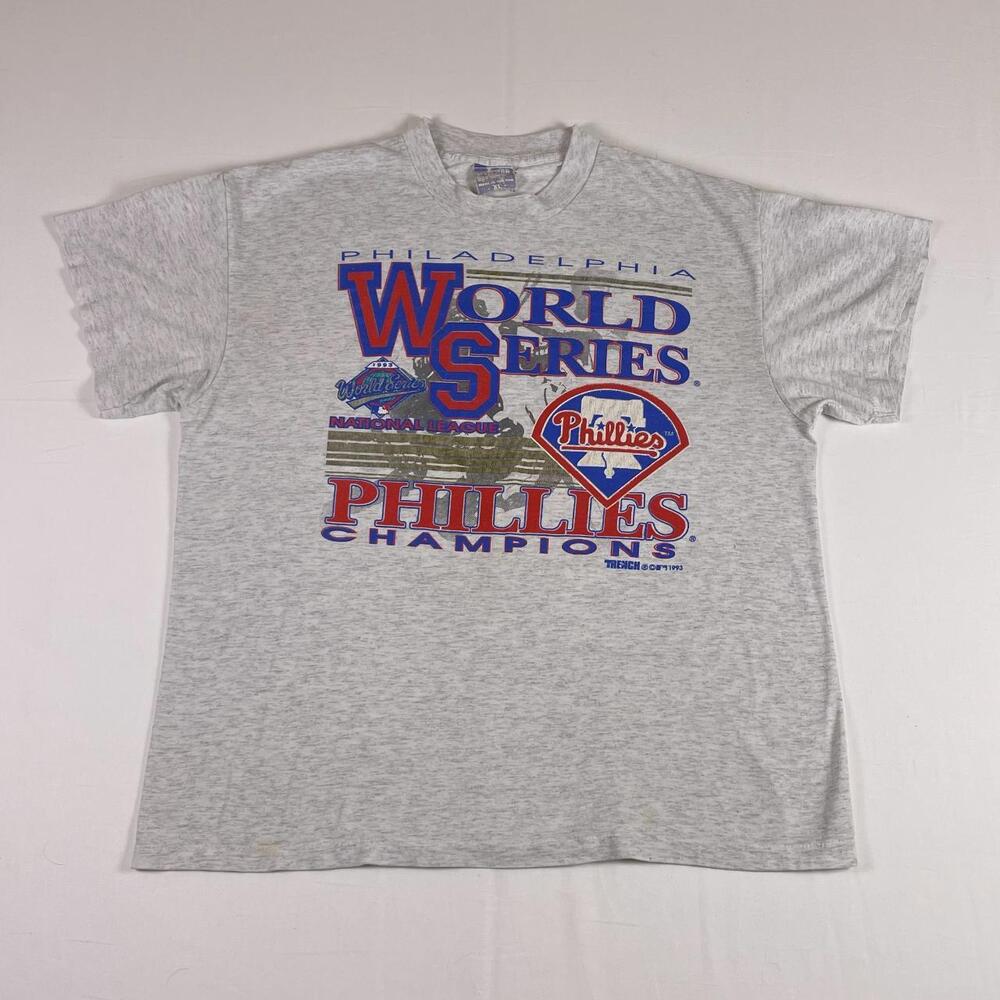 Vintage 1993 Philadelphia Phillies World Series Single Stitch Graphic Tee | XL |